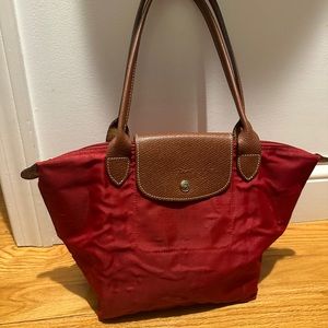 Red Longchamp bag